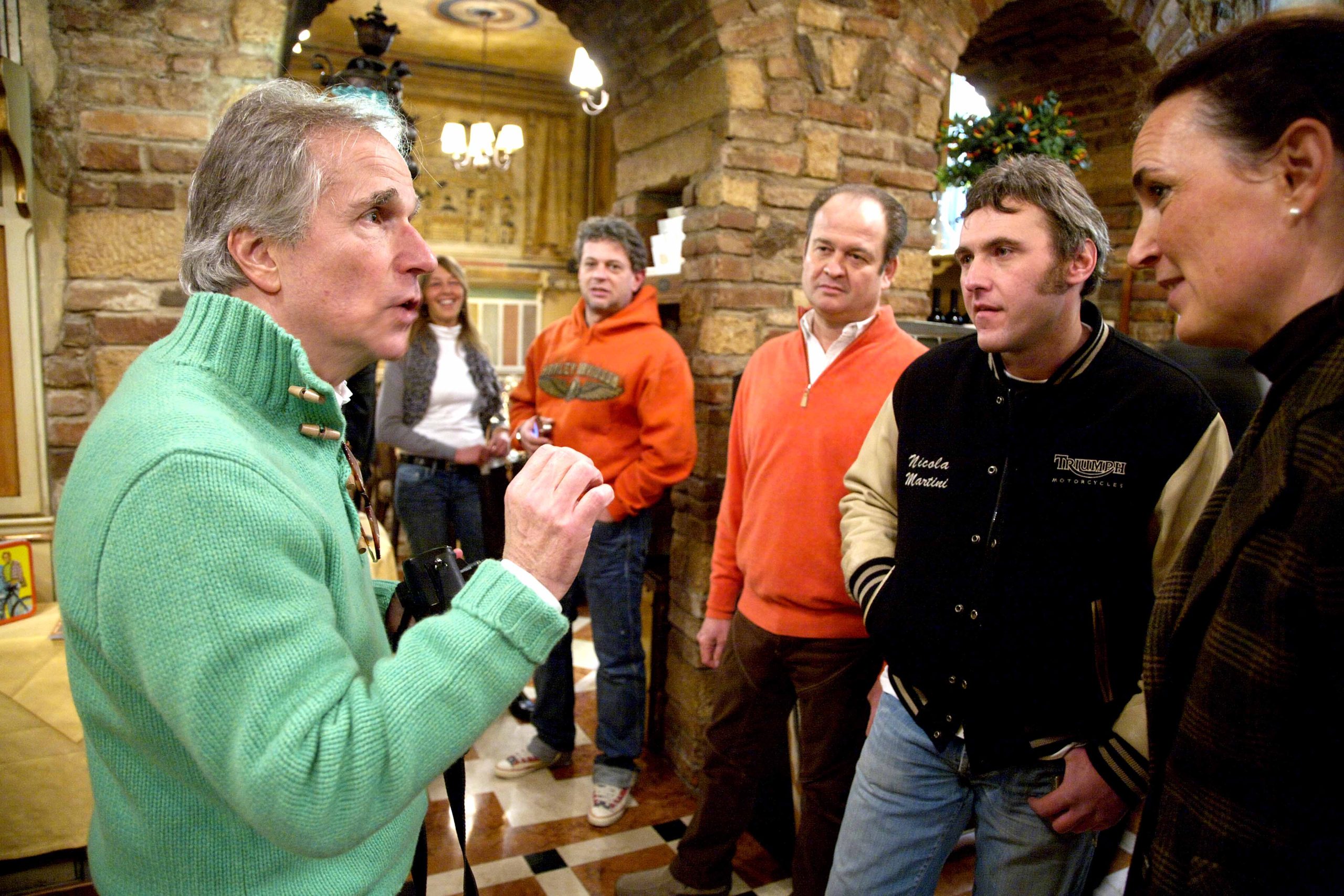 VERONA 19/01/2007 Henry Winkler in arte Fonzie al Dodici Apostoli , coni fans.   fotografo Giorgio Marchiori/L'Arena   foto per Battista